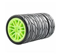 Qklyxr Set di Ruote for Pneumatici Grip, for HSP, for HPI, Auto da Corsa su Strada 1/10 1:10 RC 9062-6087 Pneumatici in Gomma per Auto telecomandate(9062G-6087)