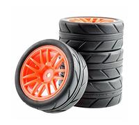 Qklyxr Set di Ruote for Pneumatici Grip, for HSP, for HPI, Auto da Corsa su Strada 1/10 1:10 RC 9062-6087 Pneumatici in Gomma per Auto telecomandate(9062R-6087)