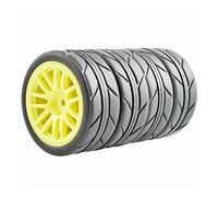 Qklyxr Set di Ruote for Pneumatici Grip, for HSP, for HPI, Auto da Corsa su Strada 1/10 1:10 RC 9062-6087 Pneumatici in Gomma per Auto telecomandate(9062Y-6087)