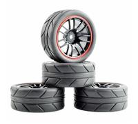 Qklyxr Set di Ruote Grip Tires, for HSP, for HPI, 1/10 1:10 On-Road Racing Car RC 9068-6087 Pneumatici in Gomma per Auto telecomandate