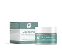 QKnatur - Cica Balance Crema Viso Idratante e Riparatrice con Centella Asiatica, Acido Ialuronico, Aloe Vera, Jojoba e Karité - Per Pelle Sensibile e Disidratata - Giorno e Notte - 50 ml