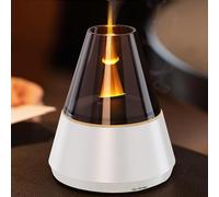 QKTYB Diffusore di Oli Essenziali Elettrico la Casa con LED 7 Colori Effetto Candela, Umidificatore Aromaterapia 3 Timer, Spegnimento Auto Vaporizzatore Oli Essenzial per Camera da Letto Ufficio Yoga