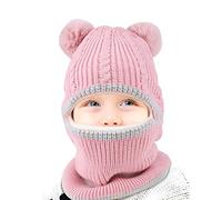 QKURT 1PCS Passamontagna Invernale per Bambini, Passamontagna Invernale Spesso, Berretto Caldo Lavorato a Maglia, Sciarpa, Cappello Lavorato a Maglia per Bambini e Bambine dai 2 ai 6 Anni