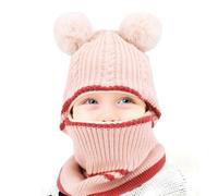 QKURT 1PCS Passamontagna Invernale per Bambini, Passamontagna Invernale Spesso, Berretto Caldo Lavorato a Maglia, Sciarpa, Cappello Lavorato a Maglia per Bambini e Bambine dai 2 ai 6 Anni