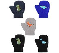 QKURT 5 Paio Coppia Muffole,Bambina Magic Muffole,Guanti Invernali Lavorati a Maglia per Bambini di 2~5 Anni Che Giocano a Scuola