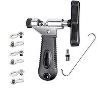 QKURT Spaccacatena per bici + 3 coppie di anello mancante per bicicletta, attrezzo universale per rompiscatole per bici con gancio per catena per catena da 7 8 9 10 velocità