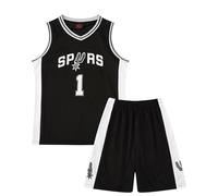 Qkydky Completo Basket Bambino, 2 Pezzi Completo Basket Ragazzo, Magliette e Pantaloncini 4-14 Anni, Canotta Basket Bambino e Pantaloncin, Pallacanestro Ragazzo (Nero#001, 3-4 anni)
