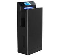 QL Asciugamani Elettrico con Display LCD,Luce UVC e Filtro HEPA,1350W Alta velocità,Ionico,per Bagni Commerciali,Nero Opaco