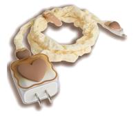QLD COVER Caricatore Protettore per iPhone 18W/20W USB-C Charger, Brown | Bella 3D Amore Cuore Onde Trasparente Morbido Caricatore Copertura Carino Cavo Saver per iPhone 12 13 14 15 16 17 Pro Max