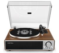 Qlearsoul ONE-Q Giradischi Vinile All-in-One con Bluetooth 5.4, Giradischi HiFi con Altoparlanti Integrati, Preamplificatore Phono, Cartuccia AT-3600L, 33/45 RPM, Spegnimento Automatico