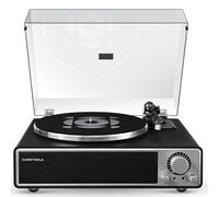 Qlearsoul ONE-Q Giradischi Vinile All-in-One con Bluetooth 5.4, Giradischi HiFi con Altoparlanti Integrati, Preamplificatore Phono, Cartuccia AT-3600L, 33/45 RPM, Spegnimento Automatico