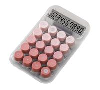 QLECXZI Comoda calcolatrice meccanica con display LCD, Rosa, 15x9.5 cm | per l'ufficio che per la casa, ha un ampio schermo a 10 cifre, una calcolatrice portatile con tastiera meccanica.