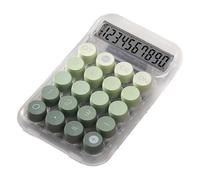 QLECXZI Comoda calcolatrice meccanica con display LCD, Verde, 15x9.5 cm | per l'ufficio che per la casa, ha un ampio schermo a 10 cifre, una calcolatrice portatile con tastiera meccanica.