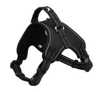 QLECXZI Comoda imbracatura riflettente imbottita e morbida per cani, regolabile, che promuove la sicurezza durante le passeggiate notturne. Alla moda, regolabile, imbottita e