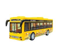 QLECXZI Divertiti con le macchinine e gli autobus giocattolo con,giallo | realistici che offrono un'esperienza coinvolgente ai bambini. Autobus grande per bambini con audio-video.