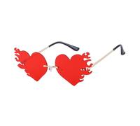 QLECXZI Occhiali da sole per bambini unici, occhiali da sole da spiaggia, | portatili, alla moda, per feste, a forma di cuore, divertenti sotto il , all'aperto, da unici per bambini
