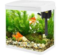 QLECXZI Piccolo acquario per pesci L'acquario da 2 galloni offre un display moderno con struttura in vetro ad trasparenza per Betta Betta da 5 galloni