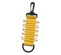 QLECXZI Porta tee da golf portatile completo di marcatore per palline. Accessorio leggero che rende il golf efficiente sia per uomini che per donne. Porta tee da da attaccare a, giallo, 7x21 cm
