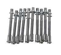 QLECXZI Tiranti per batteria, viti di ricambio per tom, costruzione per prestazioni migliorate nella batteria, garantendo durata a lungo termine e resistenza all'usura. Questi, Argento, 6x50mm