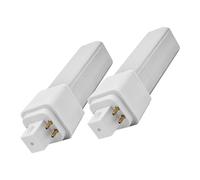 QLEE 6W Luce Diurna Naturale G24q Luce Led A 4 Pin Uguale 13 Watt Lampadine Cfl Pl-C Retrofit LampaDa Fluorescente Compatta Gx24q-3 660 Lm 314° Verde Da Incasso A Rotazione Libera Confezione Da 2