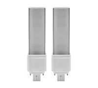 QLEE G24q Lampadina Led A 4 Pin Lampadina Fluorescente Compatta Di Ricambio Pl-C Retrofit 13W Gx24q-3 660 Lm 314° Ruota Libera Lampadina Verde Da Incasso Orizzontale Luce Bianca CalDa Confezione Da 2