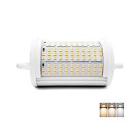 QLEE lampadina LED 50w R7s 118mm 5600lm Proiettore 3cct 3 Cambia Colore Luce 3000k/4000k/6000k Sostituzione Per Lampadine Alogene 300w-500w 220v J Type Base Warehouse Garage Lamps