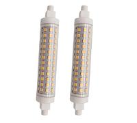 QLEE Led R7s Lampadina Alogena Da 12 Watt T3 118mm 150w J Tipo 4,65 Pollici Lampadina A Doppia Estremità Per Il Lavoro Di Paesaggio Sicurezza Esterna Lampadine A Parete 2 Pack 5000k