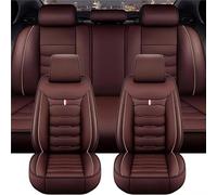 QLEQMZTV Auto Set Coprisedili in Pelle per Volvo S60 2001-2020, 5 Posti Anteriore Posteriore Set Completo Traspirante Impermeabile Copri Sedile Protezione Sedile Accessori,D/Coffee
