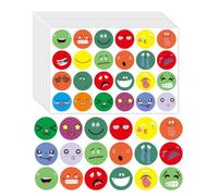 QLEUIFT 1200 PCS Felice,Triste,25mm Pezzi Smile Adesivi Etichetta - Varie Emozioni ed espressioni