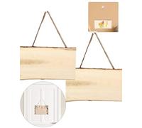 QLEUIFT 2 PCS Targhette Legno da Decorare Cartello in Legno Bianco Cartelli da Appendere in Legno Grezzo Targa Vuota in Legno Segno di Legno Non Finito Pannello Legno Decorativo da Appendere Corda