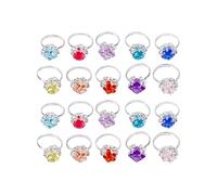 QLEUIFT 20 PCS Anelli Gioiello Principessa per Bambine,Anelli per Bambini Gioielli di Lusso,Anelli Gioiello Principessa,Girl Pretend Play And Dress up Anelli per Bambini
