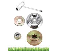 QLEUIFT 5 PCS Lama Dado Fissaggio Kit,Kit Adattatore Tosaerba,Accessori per Decespugliatori in Metallo,Cambio Lama Dado Fissaggio,Fissaggio Decespugliatore,per Tosaerba,Macchina per L'Irrigazione