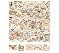 QLEUIFT 50 Pezzi Adesivi Buste Vintage, Stickers Retro per Lettere e Posta, Adesivi per Scrapbooking, Journaling e Decorazione