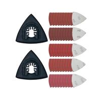 QLEUIFT 52Pcs 80mm Triangle Sanding Pads, Hook And Loop Triangular Sandpaper for 3-1/8 inch Oscillating Multi Tool Sanding Pad, Grit 60/80/120/180/240, for Wood/Plaster Other Surfaces Polish Sanding