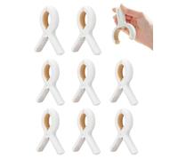 QLEUIFT 6 PCS Grandi Clip di Vestiti Antivento, Mollette per Telo Mare, Extra Grande Mollette, per Telo Mare, Trapunta, la Conservazione degli Alimenti, la Lavanderia, Bianco+Cioccolato