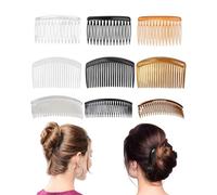 QLEUIFT Pettinini Fermacapelli 18 Pcs Pettine per Capelli Laterali in Plastica Pettini da Inserire 29/23/16 Denti Pettine Fermagli per Capelli per Velo della Sposa Accessori per Capelli 3 Colori