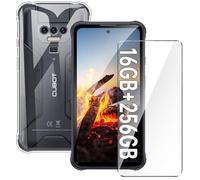 Qlfemna Cover per Cubot KingKong Power (6.50") con 1 Pezzo Pellicola Vetro Temperato, Trasparente Custodia Ultra Sottile Morbido TPU Silicone, Antiurto Anti-Graffio Protettiva Cover Case