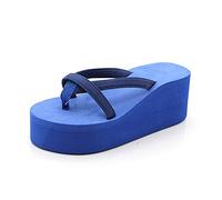 QLIGHA Infradito Donna Mare Alte Ciabatte Ragazza Estive Con Zeppa Sandalo Da Spiaggia Mare Piscina Pantofole Donne Chiuse Con Tacco Sandali Con Tacco E Plateau Scarpe