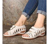 QLIGHA Pantofole Donna Ciabatta Sandali Da Zeppa A Plateau Casuale Scarpe Da Spiaggia Estate Sandali Punta Aperta Scarpe