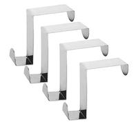 Qliver, ganci reversibili per armadi e cassetti, ganci in metallo per porte e cassetti, set di 4