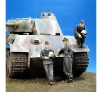 QLKFTRVNH 1/35 WWII German Tank Soldier Resin Model Kit Unpainted And Unassembled Figure Resin Model Kit (3 Figure, Senza Carri Armati) //U8w4Z3