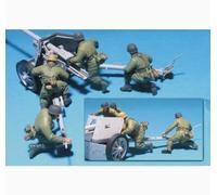 QLKFTRVNH 1/35 WWII Reggimento di Artiglieria Soldati in Resina Kit di modellini di Figure， Non dipinte e Non assemblate (4 Figure, Senza cannoni) //U6w4Z3