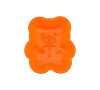 QLLQ Grazioso orso in silicone per torte, muffin, gelatina, utensili da cucina (arancione), silicone