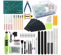 QLOUNI 103 Pezzi Kit Modellismo, Kit di Strumenti Base Modello per Gundam Model Tools Craft Set, Gunpla Model Kit per Edifici Auto Aerei Modello Assemblare Costruzione Riparazione e Fissaggio