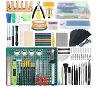 QLOUNI 250 Pezzi Kit Modellismo e Wet Palette, Kit di Strumenti Base Modello per Gundam Model Tools Craft Set, Gunpla Model Kit per Edifici Auto Aerei Modello Assemblare Costruzione Riparazione
