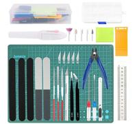 QLOUNI 32 Pezzi Gundam Kit Modellismo,Modeler Basic Tools,Hobby Building Craft Set,Hobby Gunpla,Kit Modellismo per La Riparazione e Il Fissaggio del Modellismo di Base