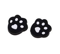 QLoztyse 2 Pezzi Ammortizzatore Silicone Damper Shock Assorbitore Vibrazioni Motivo Animali Carino Adatto a Bambini Adulti Regalo, Zampa d'orso Nero