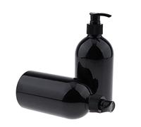 QLoztyse 2 Pezzi con Dispenser Ricaricabili Dosatori per Lozione E Contenitori per Sapone con Blocco Anti Spreco Adatti per Uso Familiare, Pompa nera, come descritto