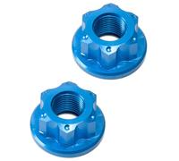 QLoztyse 2 Pezzi Dado Mozzo Posteriore Bici Mozzo Ruota Alluminio Leggero Ricambio Parti Accessori Adatto per Bici Da Strada Montagna Pieghevole Tempo Libe, Blu