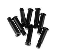 QLoztyse 8 Pezzi Roller Skates Axle Screws Bulloni per Pattini a Rotelle Viti per Ruote Inline Skate Punte in Lega di Alluminio Resistenti Adatti per Esercizio, Nero, 34 mm